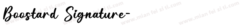 Boostard Signature字体转换